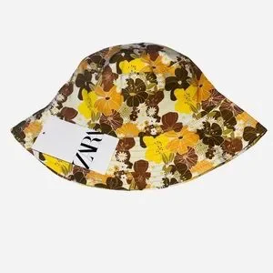 Zara | Accessories | New Zara Retro Floral Print Bucket Hat  display picture 3